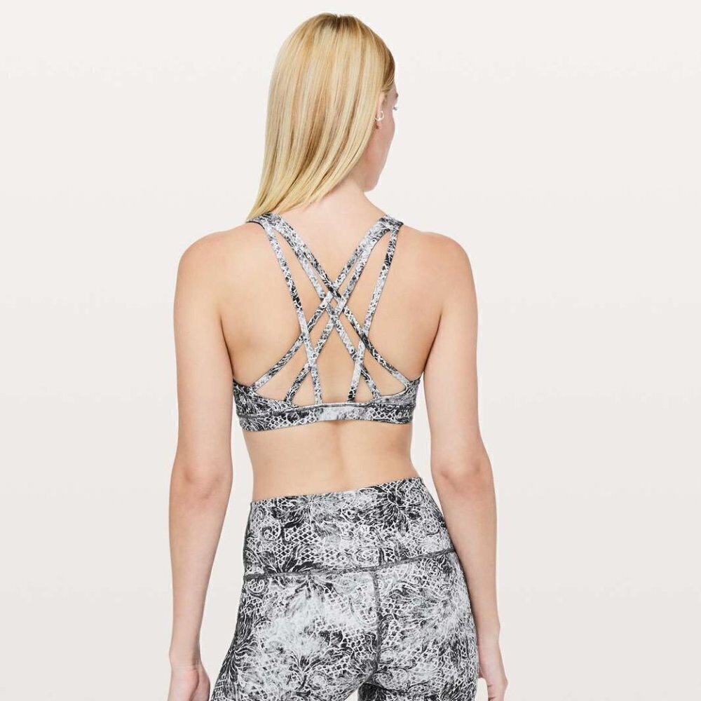 Lululemon Free To Be Serene Bra Serigraph Starlight Black Multi